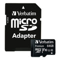Verbatim 64GB Premium MicroSDXC Class 10 / UHS-1 Flash Memory Card with Adapter "Learning Edition"